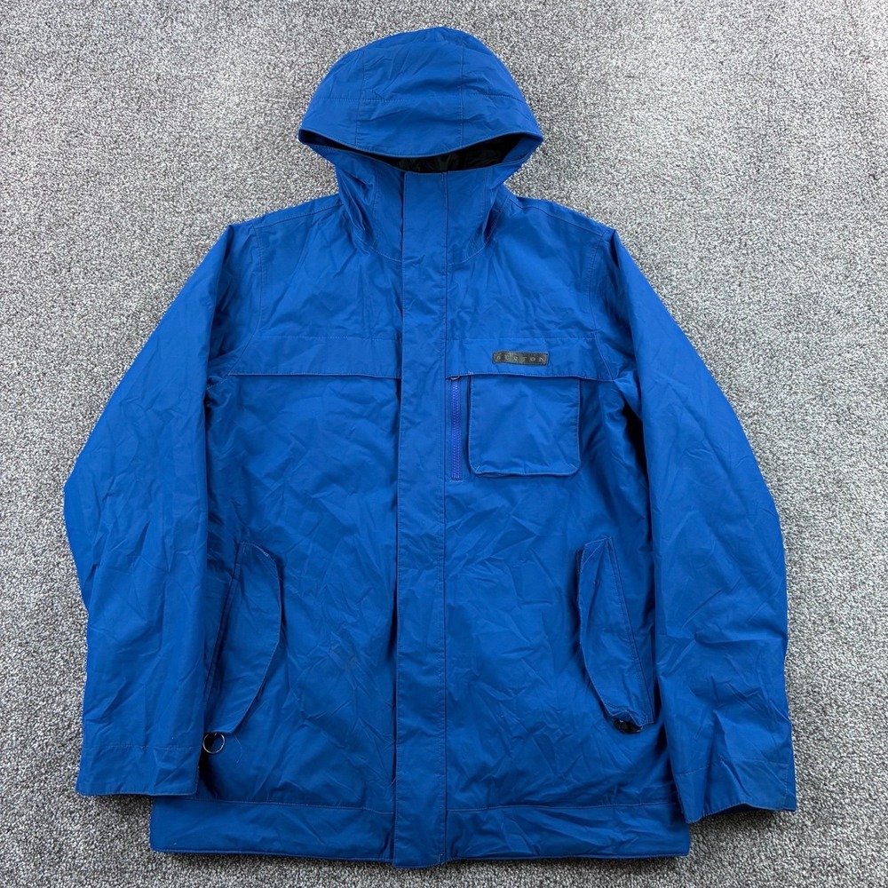 Burton MB Poacher Jacket Mens Medium Blue Vented Ski Lined Snowboard Waterproof